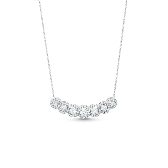 1/4 CT. T.W. Diamond V Necklace in 14K Gold (I/SI2) - 16