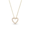 1/5 CT. T.W. Diamond Heart Outline Pendant In 10K Gold