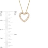 Thumbnail Image 2 of 1/5 CT. T.W. Diamond Heart Outline Pendant in 10K Gold