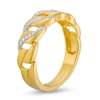 Thumbnail Image 2 of Men's 1/6 CT. T.W. Diamond Chain Link Ring in 10K Gold