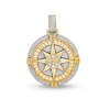 Men's 1/2 CT. T.W. Diamond North Star Compass Necklace Charm In 10K Gold