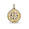 Men's 1/2 CT. T.W. Diamond North Star Compass Necklace Charm In 10K Gold