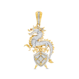 Diamond-Cut Landing Eagle Charm in 10K Solid Gold