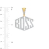 Thumbnail Image 2 of Men's 5/8 CT. T.W. Diamond &quot;BOSS&quot; Necklace Charm in 10K Gold