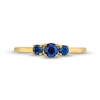 Thumbnail Image 4 of Blue Sapphire Three Stone Ring in 10K Gold