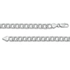 Thumbnail Image 2 of Men's 1/2 CT. T.W. Diamond Squared Curb Chain Bracelet in Sterling Silver - 8.5"