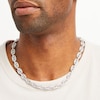 Thumbnail Image 2 of Men's 2 CT. T.W. Diamond Oval Chain Link Necklace in Sterling Silver - 22&quot;