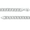 Thumbnail Image 3 of Men's 1 CT. T.W. Diamond Squared Curb Chain Necklace in Sterling Silver - 20&quot;