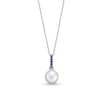 Thumbnail Image 1 of 7.0mm Freshwater Cultured Pearl Dangle Pendant in 10K White Gold