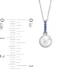 Thumbnail Image 3 of 7.0mm Freshwater Cultured Pearl Dangle Pendant in 10K White Gold