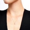 Thumbnail Image 2 of Freshwater Cultured Pearl and Diamond Accent Teardrop Outline Pendant in 10K Gold