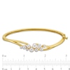 Thumbnail Image 3 of Freshwater Cultured Pearl Cluster Bypass Bangle in Sterling Silver with 18K Gold Plate-7.25&quot;