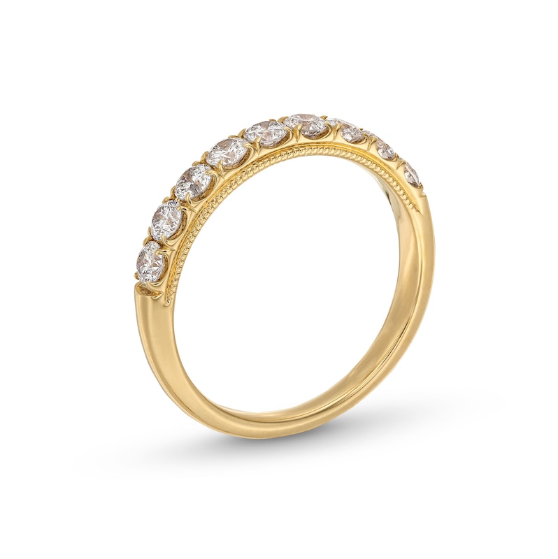 3/4 CT. T.W. Diamond Nine Stone Vintage-Style Anniversary Band in 14K Gold