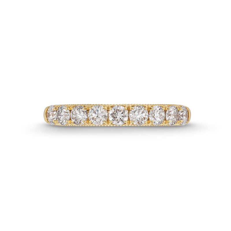 3/4 CT. T.W. Diamond Nine Stone Vintage-Style Anniversary Band in 14K Gold