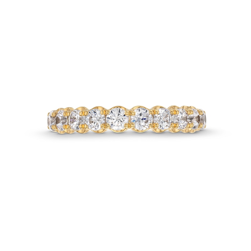 1 CT. T.W. Diamond Scallop Edge Ten Stone Anniversary Band in 14K Gold