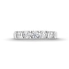 Thumbnail Image 3 of 1 CT. T.W. Certified Diamond Channel-Set Five-Stone Anniversary Band in 14K White Gold (I/SI2)