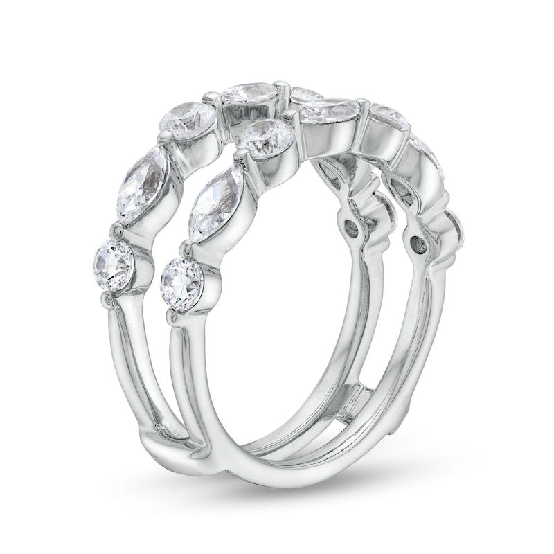 Main Image 2 of 1-1/2 CT. T.W. Marquise-Cut Certified Lab-Created Diamond Alternating Enhancer in 14K White Gold (F/VS2)