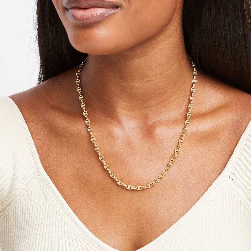 Main Image 2 of Textured 5.2mm Valantino Chain Necklace in Semi-Solid 14K Gold - 22&quot;