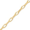 Thumbnail Image 1 of Diamond-Cut 10.0mm Oval Link Chain Bracelet in Hollow 14K Gold - 7.5&quot;