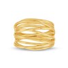 Thumbnail Image 4 of Layered Multi-Row Criss-Cros Ring in 10K Gold - Size 7