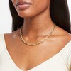 Thumbnail Image 2 of Diamond-Cut 6.6mm Layered Oval Link Chain Necklace in Hollow 14K Gold