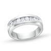 Thumbnail Image 0 of Men's Alternating 1 CT. T.W. Baguette-Cut Certified Lab-Created Diamond Band in 14K White Gold (F/VS2)