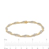 Thumbnail Image 2 of 1 CT. T.W. Diamond Bypass Swirl Link Bracelet in 10K Gold - 7.5"