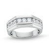 Thumbnail Image 0 of Men's 1 CT. T.W. Certified Lab-Created Diamond Squared Band in 14K White Gold (F/VS2)