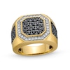 Thumbnail Image 1 of Men's 2 CT. T.W. Black and White Diamond Octagon-Top Ring in 10K Gold