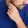 Thumbnail Image 2 of Men's 2 CT. T.W. Black and White Diamond Octagon-Top Ring in 10K Gold