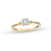 Thumbnail Image 1 of 1/4 CT. T.W. Diamond Frame Teardrop Sides Promise Ring in 10K Gold