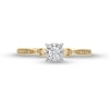 Thumbnail Image 3 of 1/4 CT. T.W. Diamond Frame Teardrop Sides Promise Ring in 10K Gold