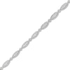 Thumbnail Image 1 of 2 CT. T.W. Multi-Diamond Marquise and Round Link Alternating Bracelet in 10K White Gold