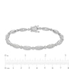 Thumbnail Image 3 of 2 CT. T.W. Multi-Diamond Marquise and Round Link Alternating Bracelet in 10K White Gold