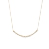 Thumbnail Image 1 of 3/4 CT. T.W. Baguette and Round Diamond Duo Alternating Curved Bar Necklace in 10K Gold