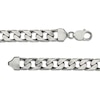 Thumbnail Image 3 of Men's 10.9mm Diamond-Cut Curb Chain Bracelet in Solid Sterling Silver with Gunmetal Grey Ruthenium - 9&quot;