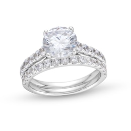 3 CT. T.W. Certified Lab-Created Diamond Bridal Set in 14K White Gold (F/VS2)