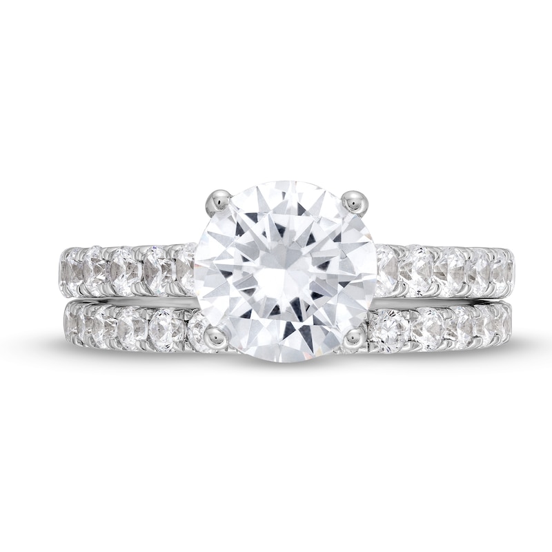 Main Image 4 of 3 CT. T.W. Certified Lab-Created Diamond Bridal Set in 14K White Gold (F/VS2)