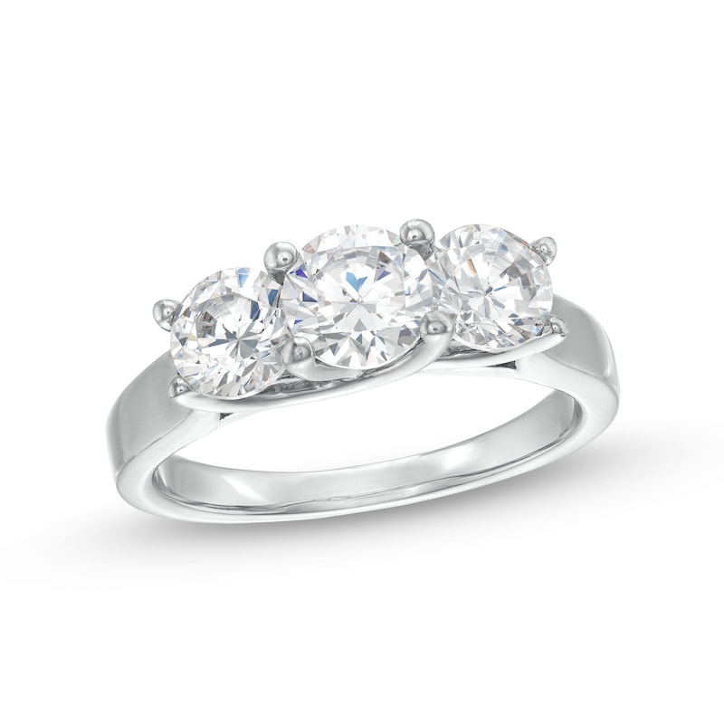 Main Image 1 of 2 CT. T.W. Certified Lab-Created Diamond Past Present Future® Engagement Ring in 14K White Gold (F/VS2)