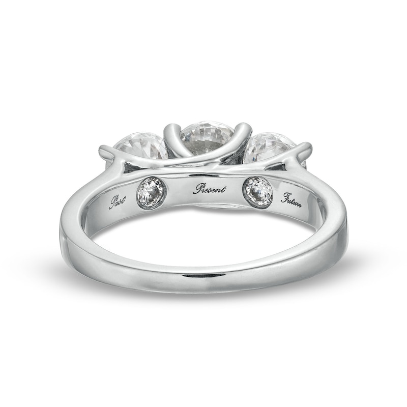 Main Image 5 of 2 CT. T.W. Certified Lab-Created Diamond Past Present Future® Engagement Ring in 14K White Gold (F/VS2)