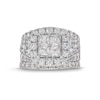 Thumbnail Image 4 of 5 CT. T.W. Princess-Cut Quad Cushion Frame Bridal Set in 14K White Gold