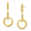 Thumbnail Image 1 of Diamond-Cut Doorknocker Drop Earrings in Hollow 10K Gold