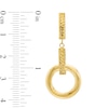 Thumbnail Image 3 of Diamond-Cut Doorknocker Drop Earrings in Hollow 10K Gold