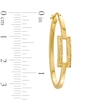 Thumbnail Image 3 of Diamond-Cut Buckle Hoop Earrings in Hollow 10K Gold