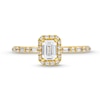 Thumbnail Image 3 of Vera Wang Love Collection 3/4 CT. T.W. Emerald-Cut Diamond Frame Art Deco Engagement Ring in 14K Gold (I/SI2)