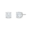 Thumbnail Image 1 of 2 CT. T.W. Certified Lab-Created Diamond Solitaire Stud Earrings in 14K White Gold (I/SI2)