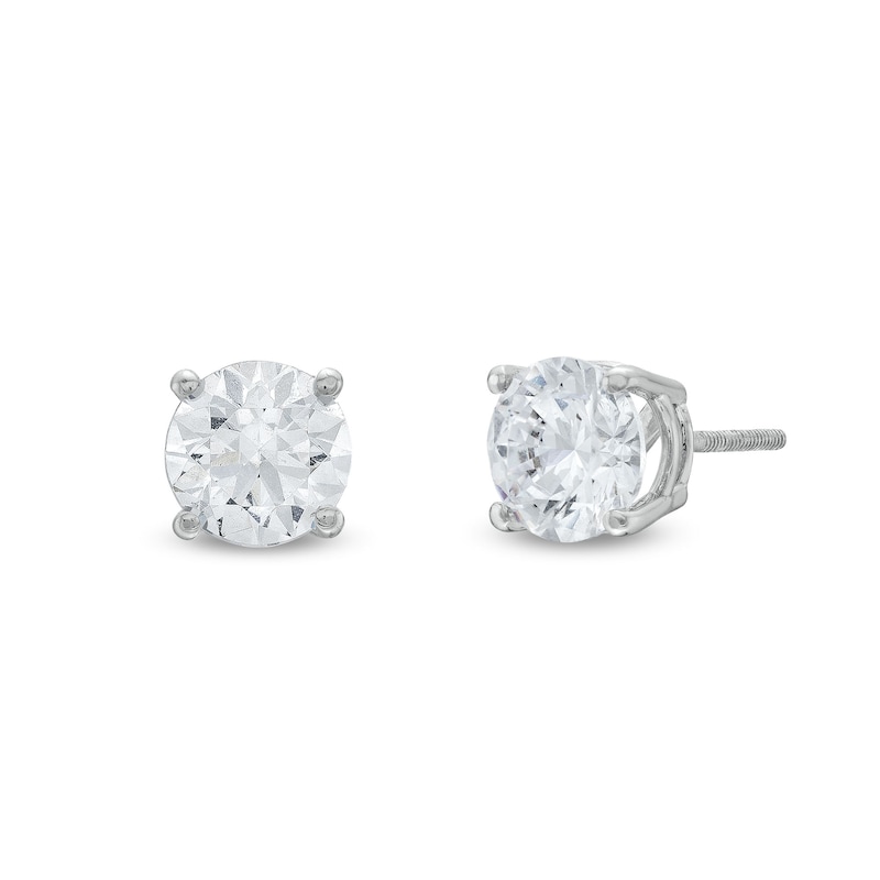 Main Image 1 of 2 CT. T.W. Certified Lab-Created Diamond Solitaire Stud Earrings in 14K White Gold (I/SI2)