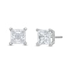 Thumbnail Image 1 of 2 CT. T.W. Certified Princess-Cut Lab-Created Diamond Solitaire Stud Earrings in 14K White Gold (I/SI2)