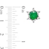 Thumbnail Image 3 of Emerald and Diamond Accent Starburst Frame Stud Earrings in 10K Gold