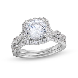2-5/8 CT. T.W. Certified Lab-Created Diamond Frame Bridal Set in 14K White Gold (F/VS2)